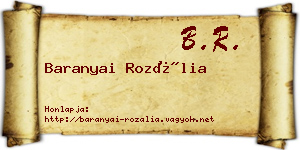 Baranyai Rozália névjegykártya