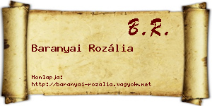 Baranyai Rozália névjegykártya
