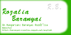 rozalia baranyai business card